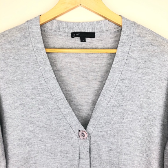 Gibson Gray Heather Oversized Hi-Low Easy Cardigan - Picture 7 of 12